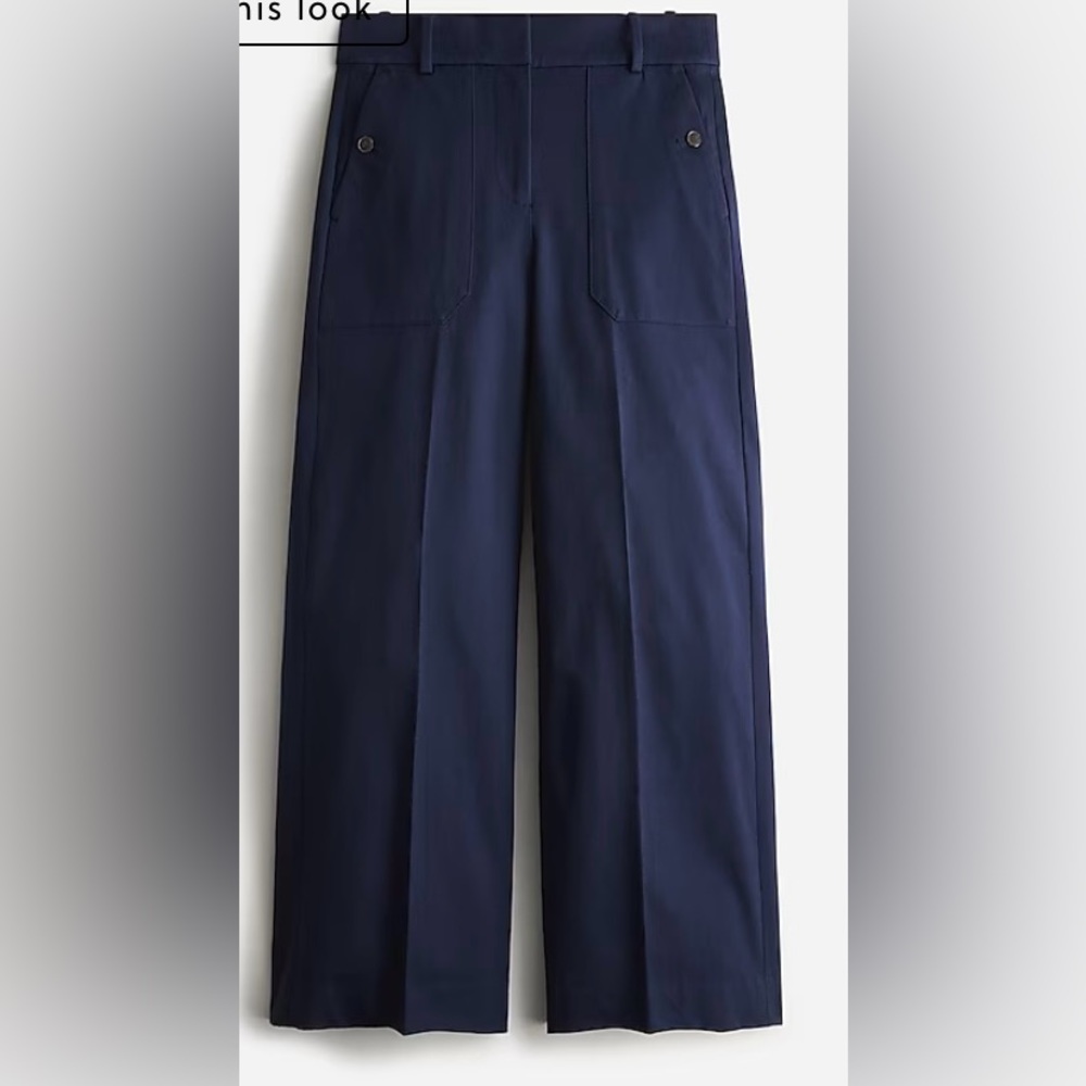 Jcrew Sydney Wide Leg Pants Navy
